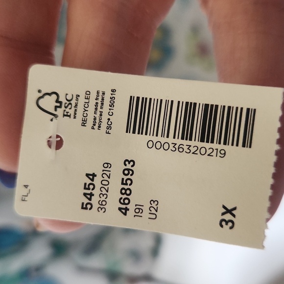 Addition Elle Responsible, Floral Sleeveless Bustier Blouse - Size 3x - Picture 5 of 8